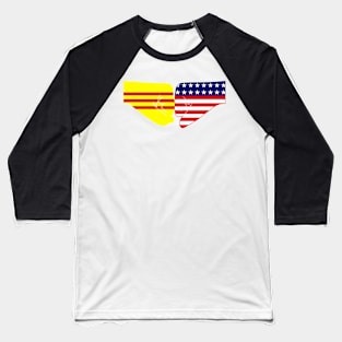 South Vietnam & USA Fist Bump Patriot Flag Series Baseball T-Shirt